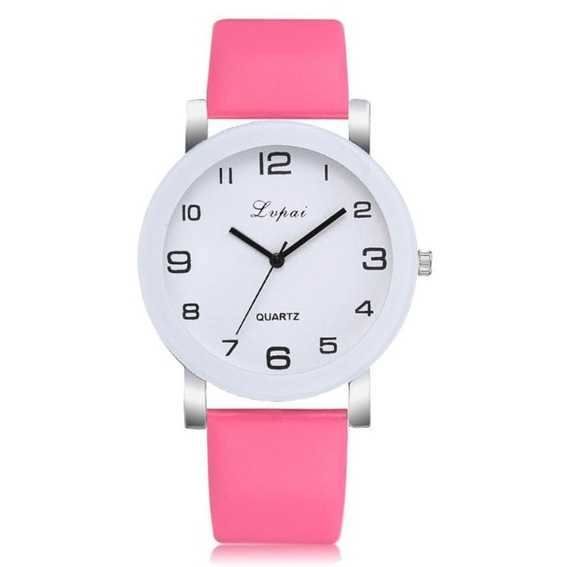 LVPAI Woman's Watch   Simple Leather Band  Quartz Wristwatch  Classic Casual  Fashion  Analog Watch  Women Watches Reloj  18MAY8