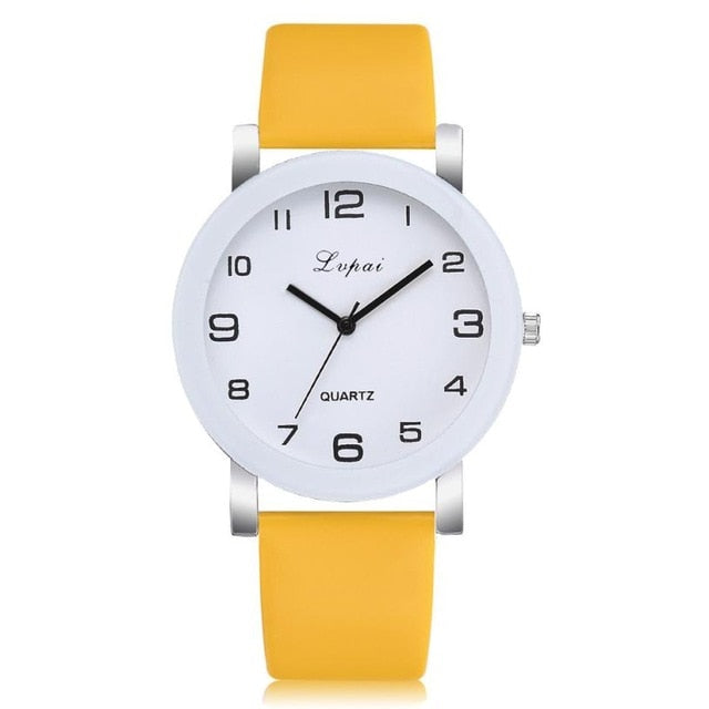 LVPAI Woman's Watch   Simple Leather Band  Quartz Wristwatch  Classic Casual  Fashion  Analog Watch  Women Watches Reloj  18MAY8