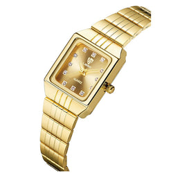 Gold Stainless Steel Watches Women Luxury Clock Ladies Wrist Couple Watch reloj mujer Relogio Feminino Female Bracelet 8808